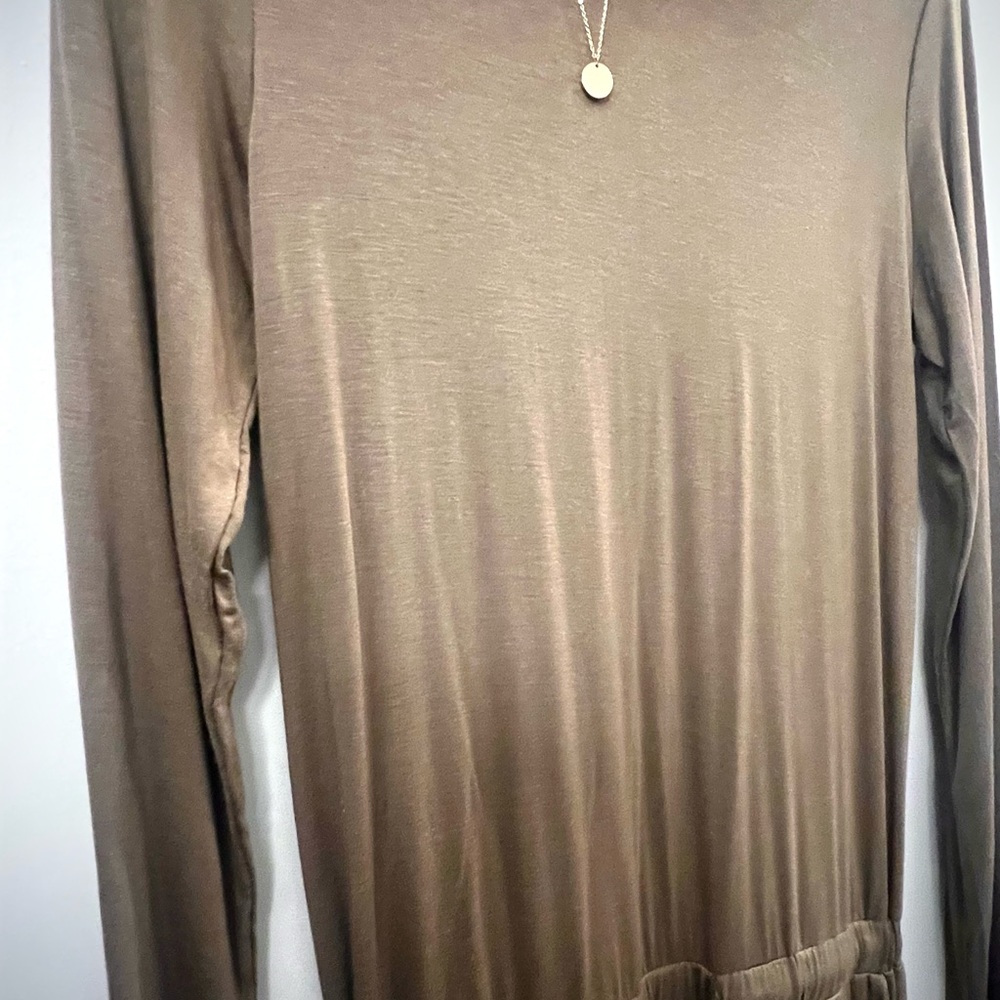 Army Green long-sleeve loose fit jumpsuit/romper - Picture 9 of 11